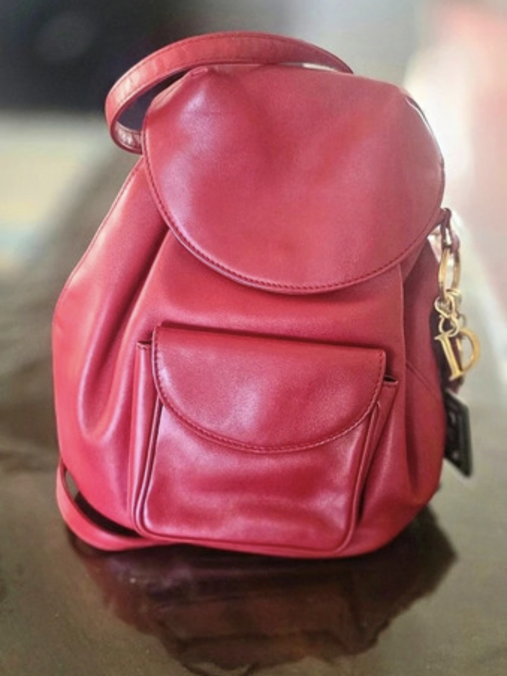 Christian Dior Red Backpack